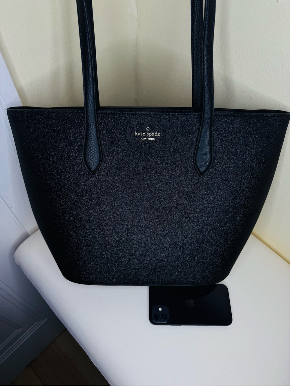 kate spade Black Textured Tote